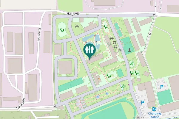 Map showing location of Sarajevo Toilet