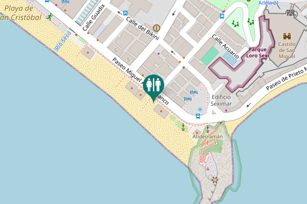Map showing location of Paseo Miguel Ángel Blanco 3 Toilet