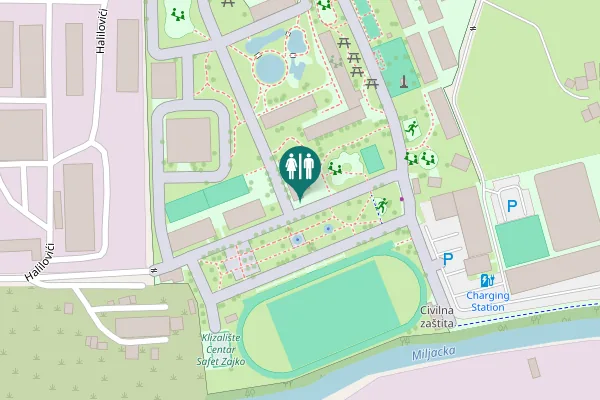 Map showing location of Sarajevo Toilet