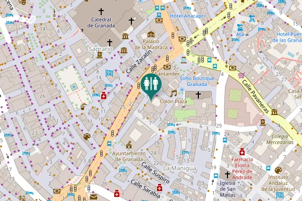 Map showing location of Calle Mariana Pineda 12 Toilet