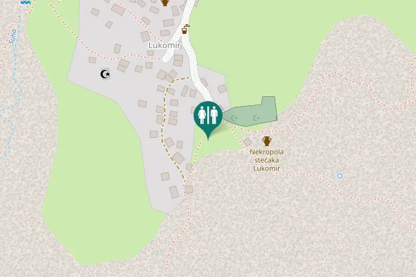 Map showing location of Public Toilet