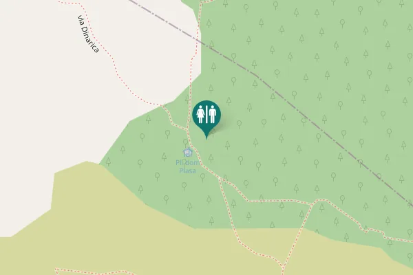 Map showing location of via Dinarica Toilet