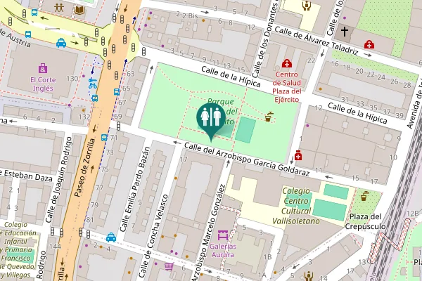 Map showing location of Calle del Arzobispo García Goldaraz 1 Toilet