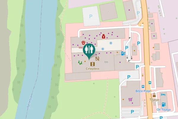 Map showing location of Bišće Polje bb Toilet