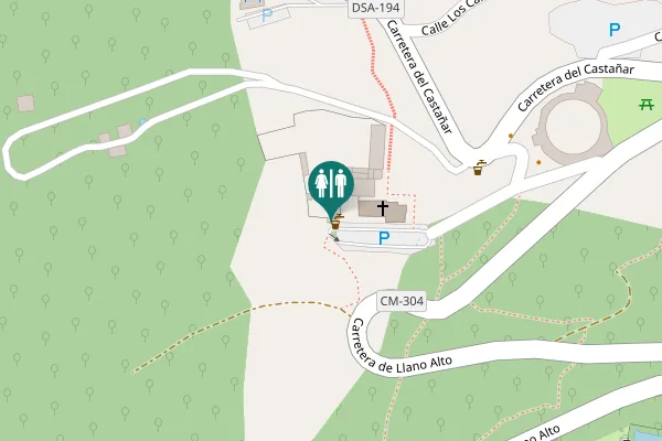 Map showing location of Carretera de Llano Alto Toilet