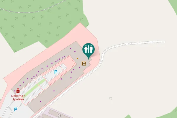 Map showing location of Bijeljinska 69 Toilet