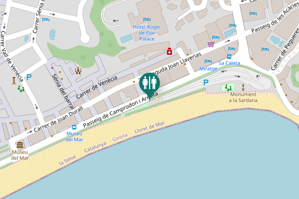 Map showing location of Passeig de Camprodon i Arrieta 18 Toilet