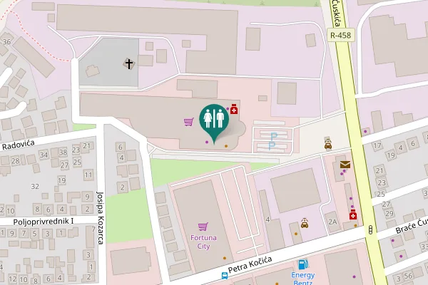 Map showing location of Braće Ćuskića 10 Toilet