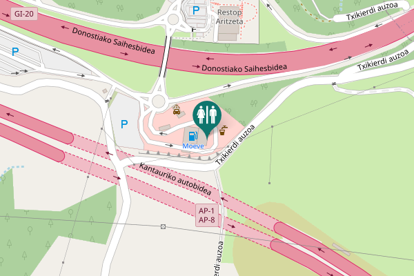Map showing location of Txikierdi auzoa Toilet