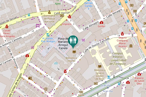 Map showing location of Calle de Doctor Cerrada 2 Toilet