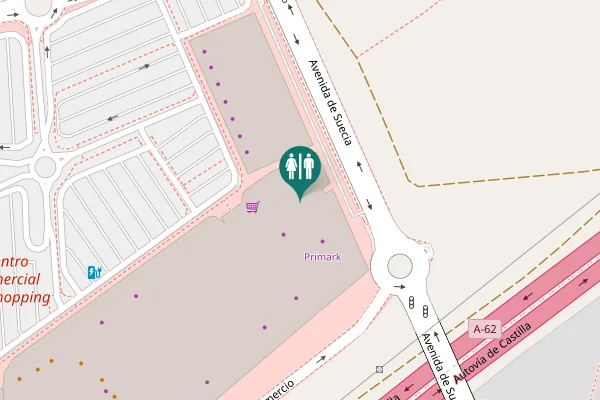 Map showing location of Avenida de Suecia Toilet
