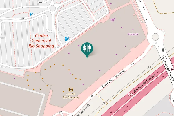 Map showing location of Calle del Comercio Toilet