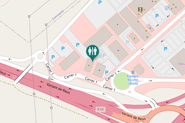 Map showing location of Carrer 1 Toilet