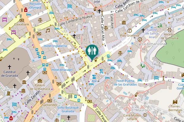 Map showing location of Plaza Nueva 2 Toilet