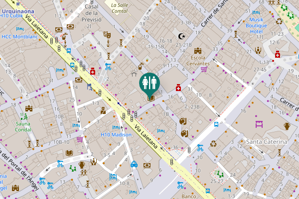 Map showing location of Carrer de Sant Pere Més Baix 7 Toilet