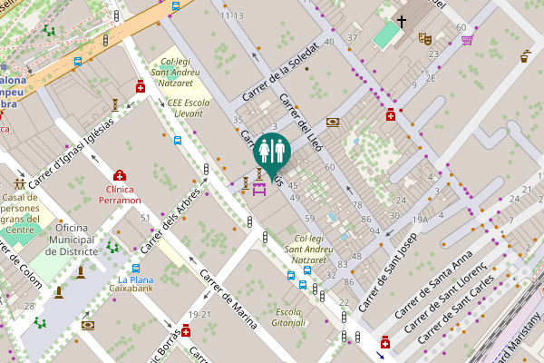 Map showing location of Avinguda d'en Martí Pujol 70 Toilet