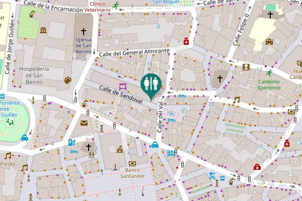 Map showing location of Calle de Sandoval 1 Toilet