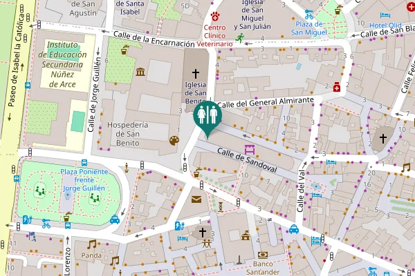 Map showing location of Calle de Sandoval 5 Toilet