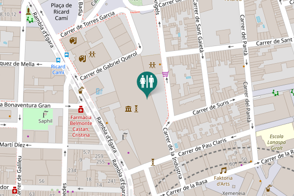 Map showing location of Rambla d'Ègara 270 Toilet