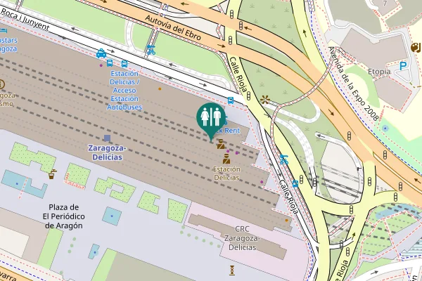 Map showing location of Calle Rioja Toilet