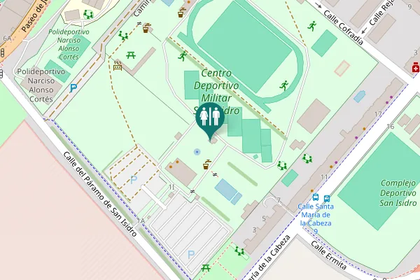 Map showing location of Calle del Páramo de San Isidro 1I Toilet