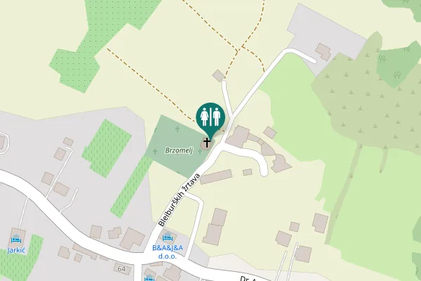 Map showing location of Bleiburških žrtava Toilet