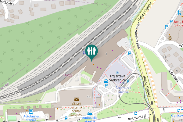 Map showing location of Put života 1 Toilet