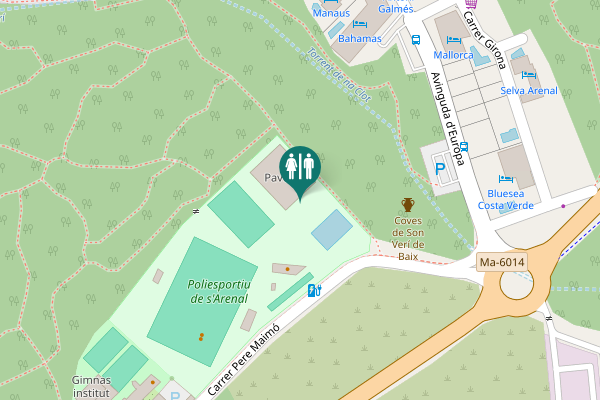 Map showing location of Carrer Pere Maimó Toilet