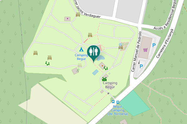 Map showing location of Carrer Jacint Verdaguer Toilet