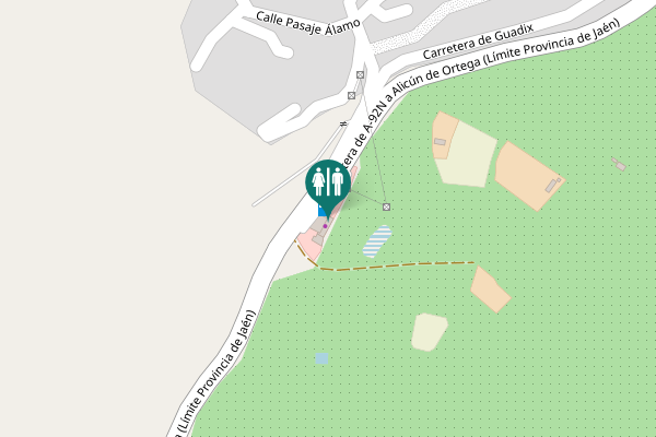 Map showing location of Carretera de A-92N a Alicún de Ortega (Límite Provincia de Jaén) Toilet