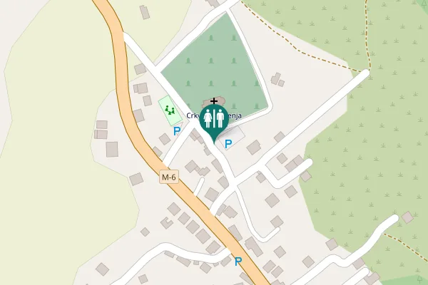 Map showing location of Trebižat Toilet