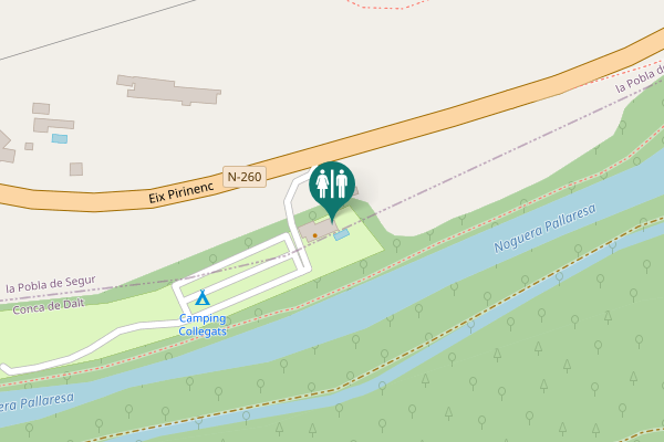 Map showing location of Eix Pirinenc 306 Toilet