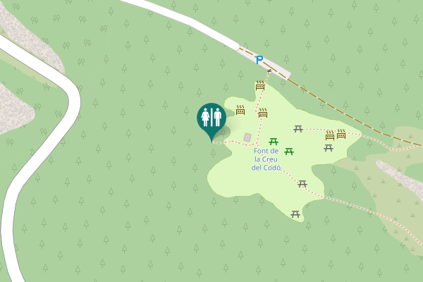 Map showing location of Camí de la Creu del Codó Toilet
