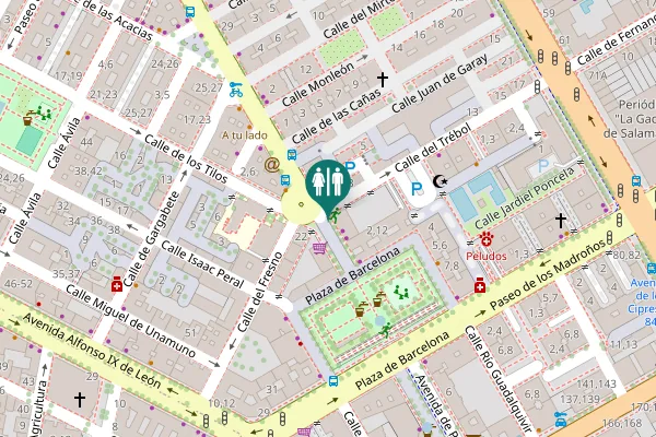 Map showing location of Calle del Trébol 2,12 Toilet