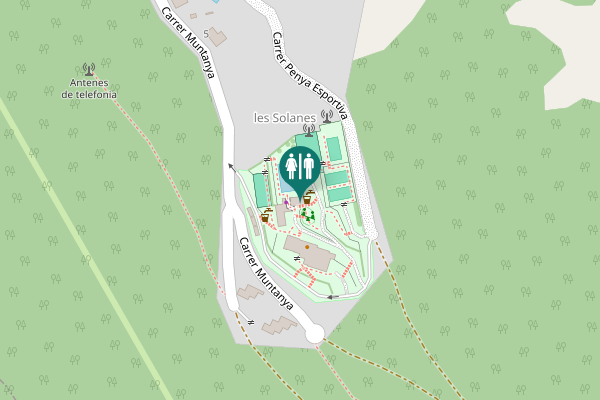Map showing location of Carrer Penya Esportiva Toilet