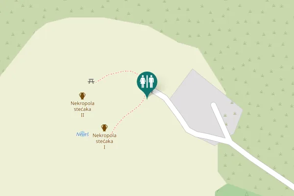 Map showing location of Bjelojevići Toilet