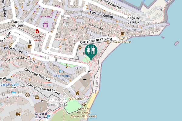 Map showing location of 2 Toilet