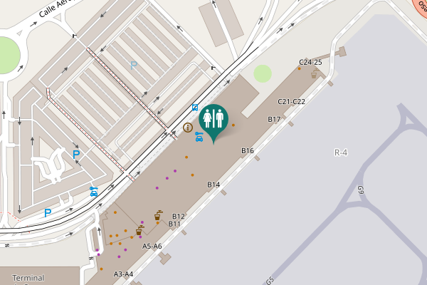 Map showing location of Calle Aeropuerto Viejo Toilet