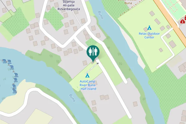 Map showing location of Buna Toilet