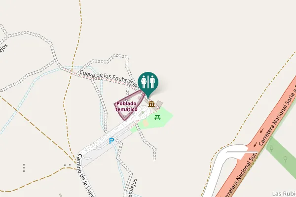 Map showing location of Cueva de los Enebralejos Toilet