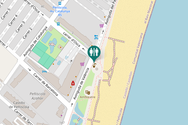 Map showing location of Avinguda de València 153 Toilet