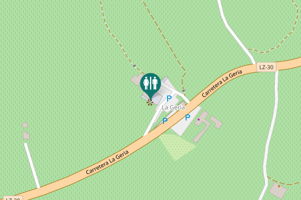 Map showing location of Carretera La Geria Toilet