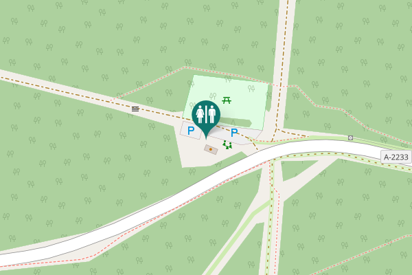 Map showing location of A-2233 Toilet