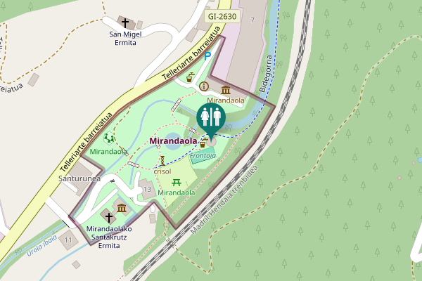 Map showing location of Telleriarte barreiatua 12Y Toilet
