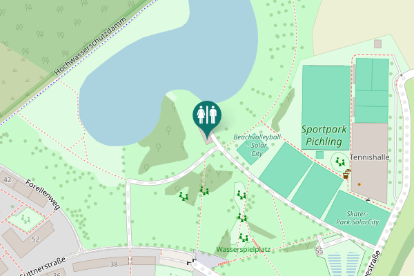 Map showing location of Weikerlseestraße 63 Toilet