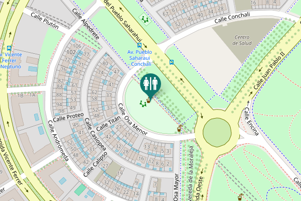 Map showing location of Calle Osa Menor 19 Toilet