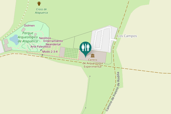 Map showing location of Camino de Fresno de Rodilla Toilet