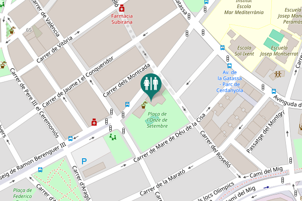 Map showing location of Passeig de Ramon Berenguer III Toilet