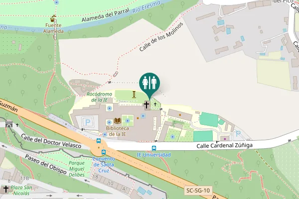 Map showing location of Calle Cardenal Zúñiga Toilet