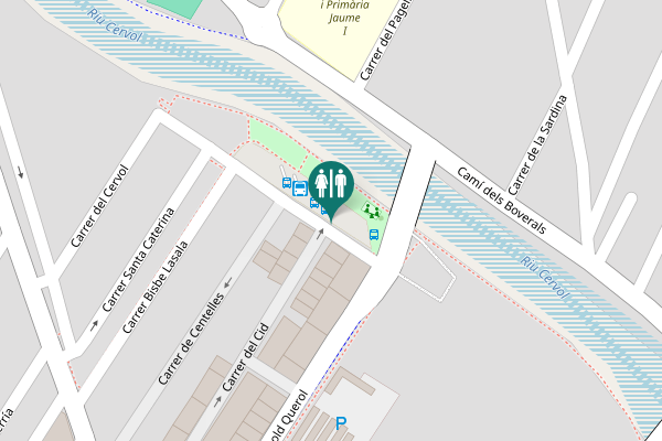 Map showing location of Carrer del Vint-i-nou de Setembre Toilet
